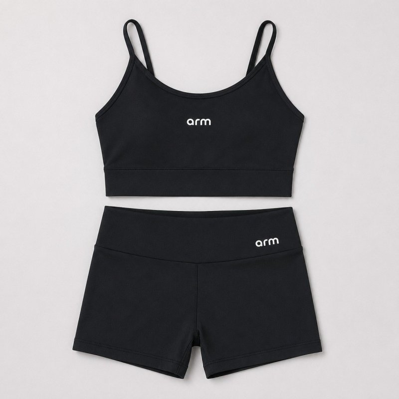 Conjunto Feminino Fitness Compact Top E Short Arm