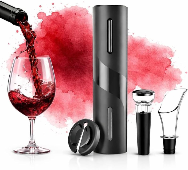 Abridor de Vinho Elétrico Automático – Kit 4 Peças