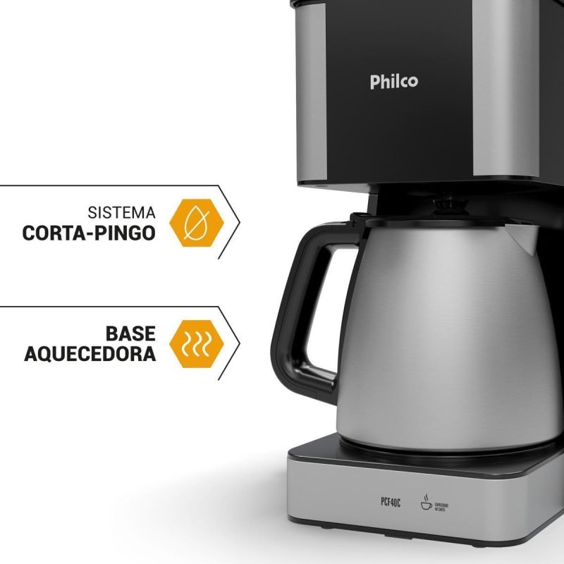 Cafeteira Philco PCF40D 1,6L com Jarra Inox