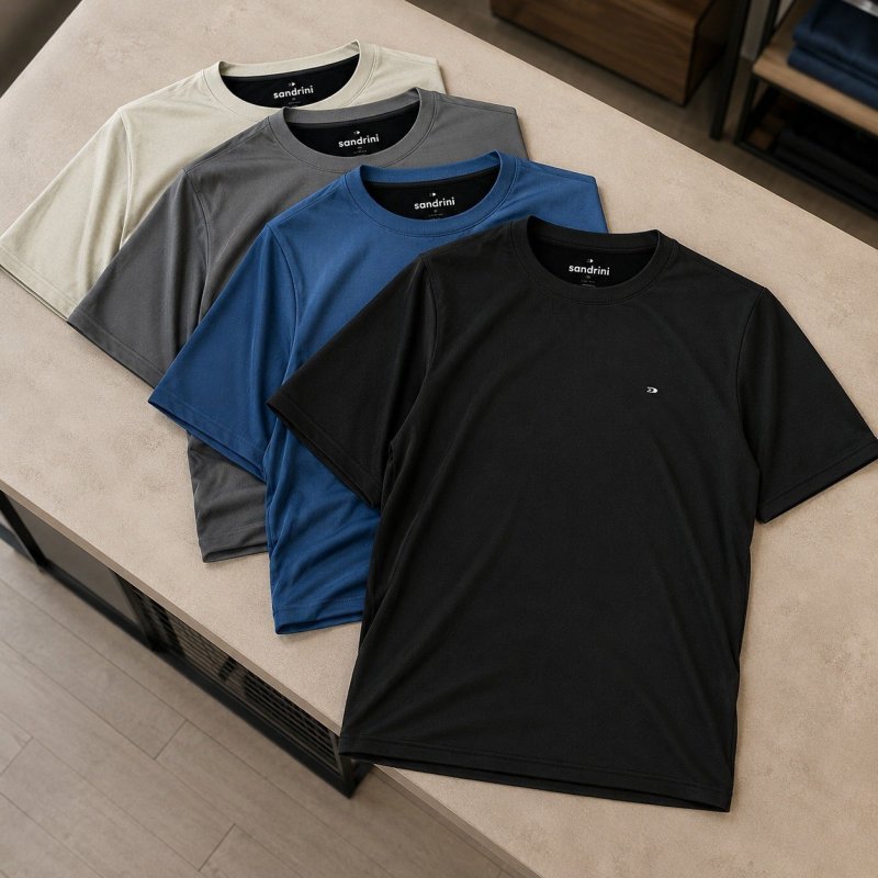 Kit 4 Camiseta Dry-fit Sandrini Masculina Academia Caminhada