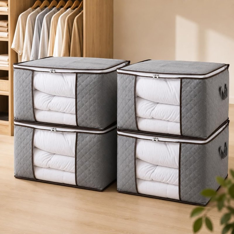 Kit com 4 Caixas Organizadoras 90L – Dobráveis