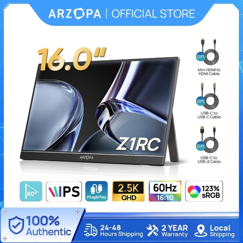 ARZOPA Z1RC, Monitor Portátil 2.5K De 16"
