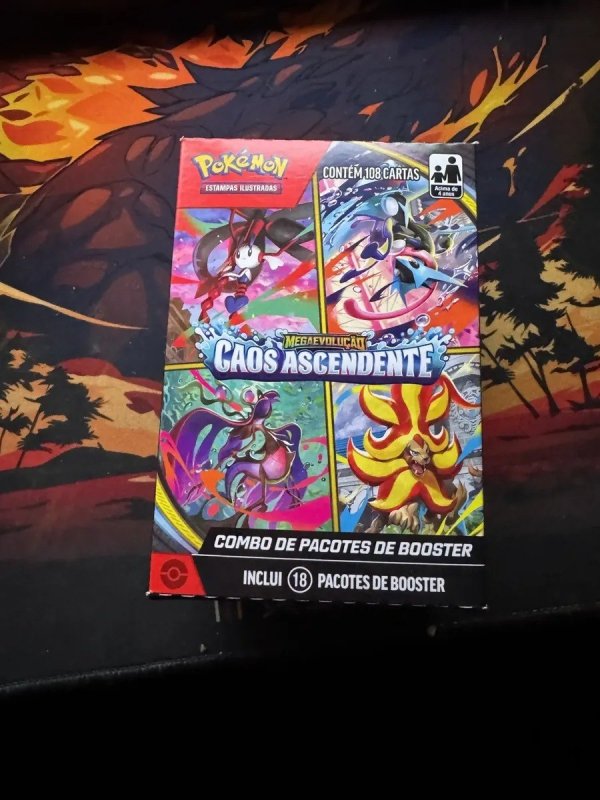 Pokémon 3x Pacotes Booster Megaevolução - Caos Ascendente
