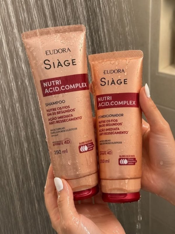 Kit Eudora Siàge - Kit Nutri Acid.complex Shampoo 250ml e Condicionador 200ml