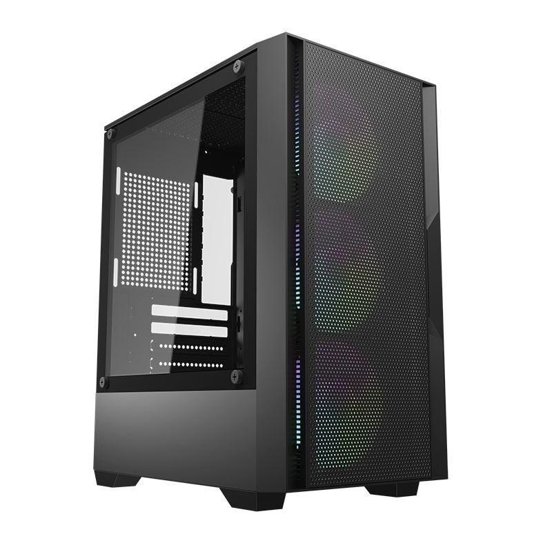 Gabinete Gamer Aigo Darkflash C195M Mesh, Rainbow, Mini-Tower, Com 3 Fans, Preto