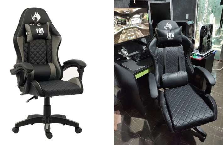 Cadeira Gamer Fox Racer Vulpes Cinza WZ-318
