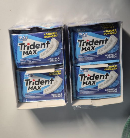 Cx 14 un. Chiclete Trident Max Hortelã Sem Açúcar 16,5g