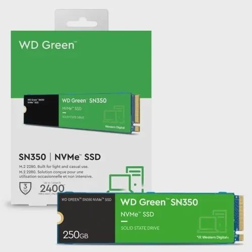 Disco Sólido Interno Western Digital Wd Green Sn350 Wds100t3g0c 1tb Verde