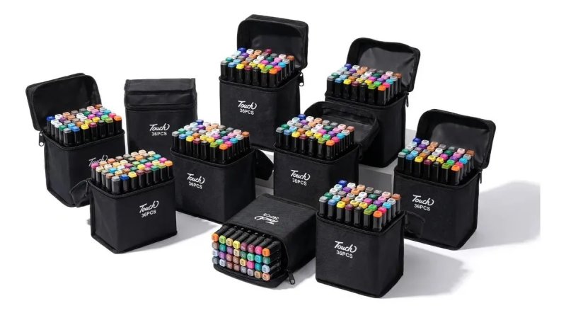 Kit 20 Pacotes Canetas Marcador Permanente 36 Cores Multicores