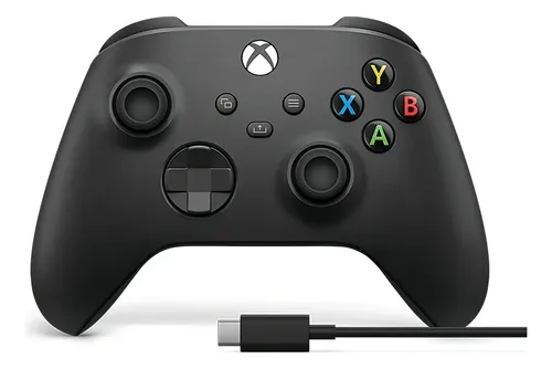 Controle Sem Fio Xbox Series + Cabo Usb-C Preto