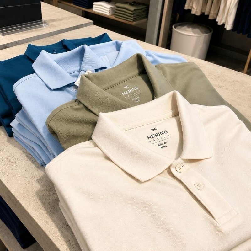 Kit Com 2 Camisas Polo Hering Básicas