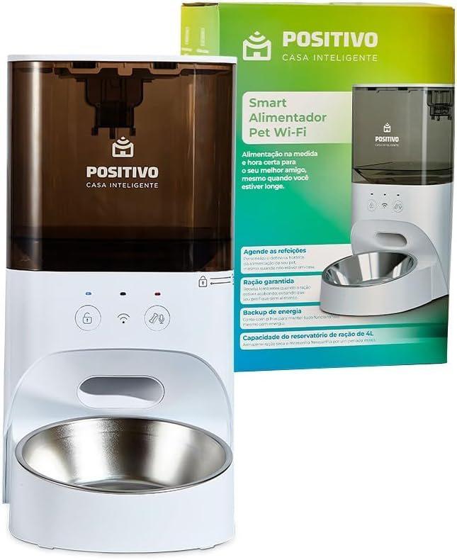 Alimentador Pet Inteligente Positivo 4L com Wi-Fi