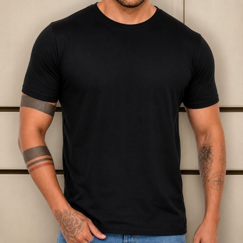 Camiseta Camisa Básica Masculina Algodão