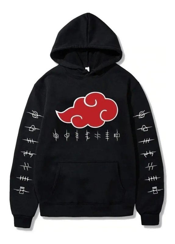 Blusa Moletom Naruto Anime Akatsuki Vilas Renegadas Canguru + Frete Grátis