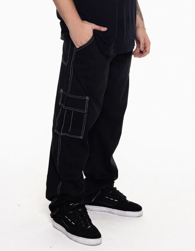 Calça Cargo Masculina Básica – Sarja 100% Algodão