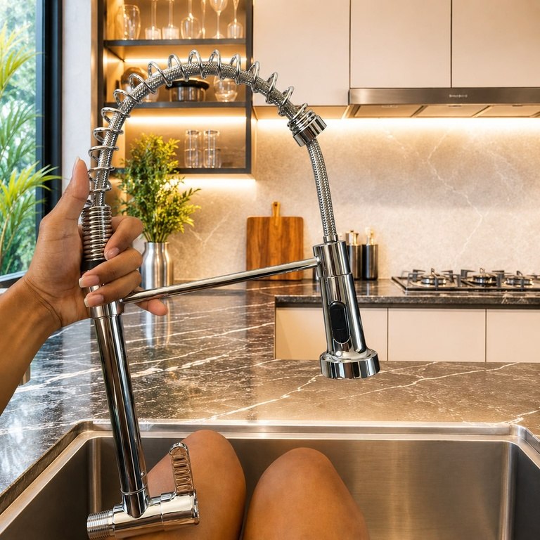 Torneira De Cozinha Monocomando Parede Para Pia Gourmet