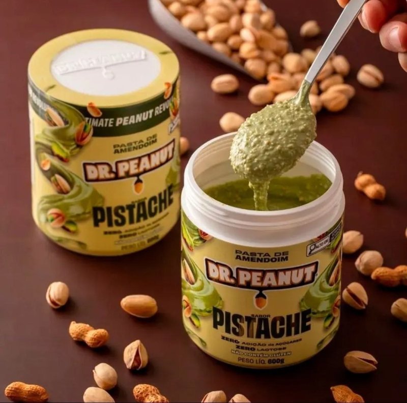DR. PEANUT PASTA DE AMENDOIM PISTACHE 600G COM WHEY PROTEIN