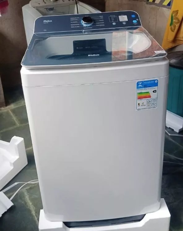 Máquina de Lavar Philco Plr14a 14kg 12 Tipos de Lavagem Branca