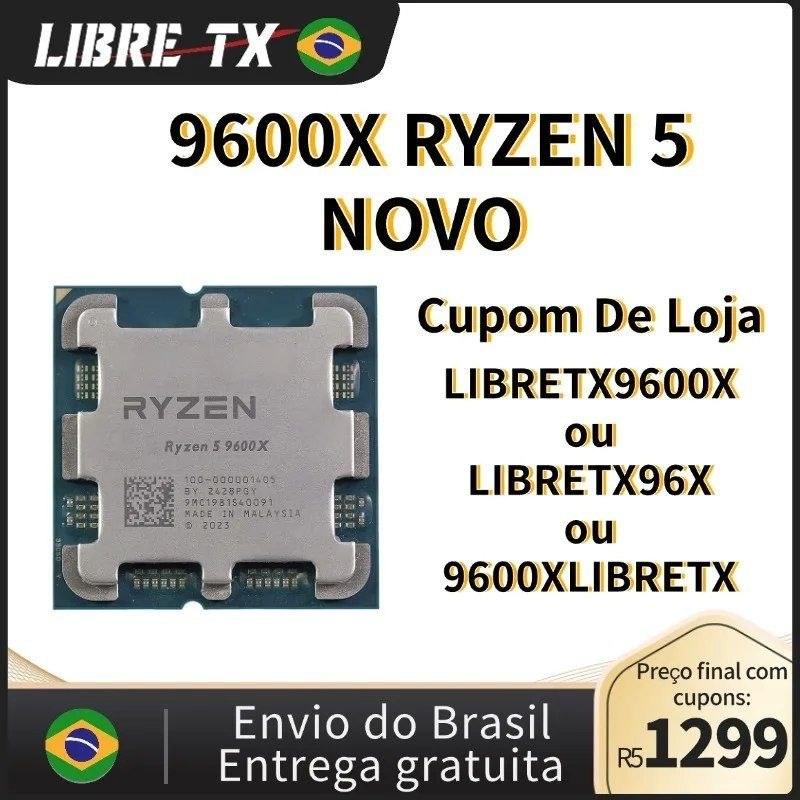 Processador AMD Ryzen 5 9600X Novo