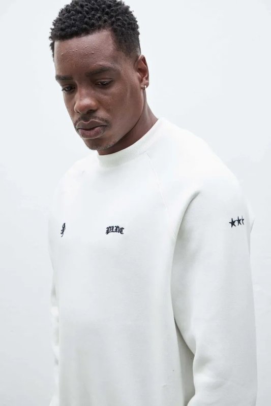 Blusa Moletom Plano C Crewneck Team - Off White