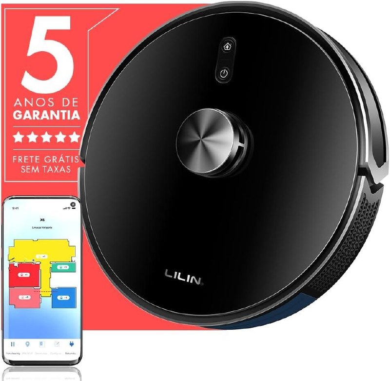 Robô Aspirador Lilin X6 com Navegação LIDAR