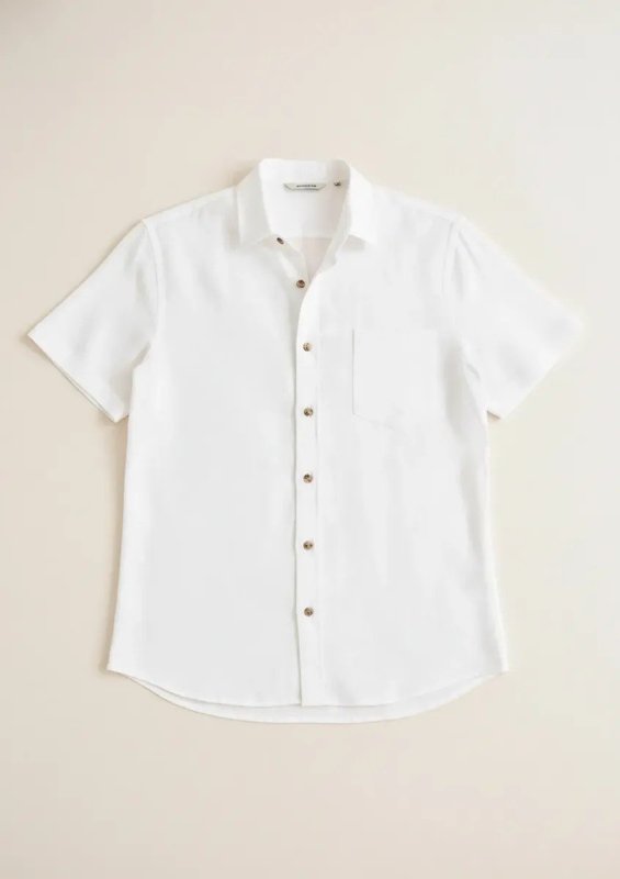 Camisa Básica Masculina Em Tecido Linho Hering