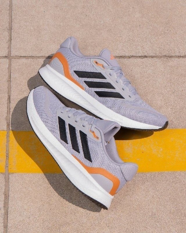 Tênis Corrida Runfalcon 5 adidas Cinza / Halo Silver / Core Black / Dusky Orange