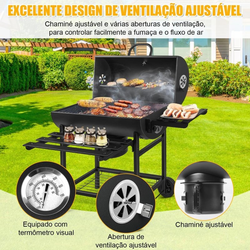 Churrasqueira a Carvão com Grelha