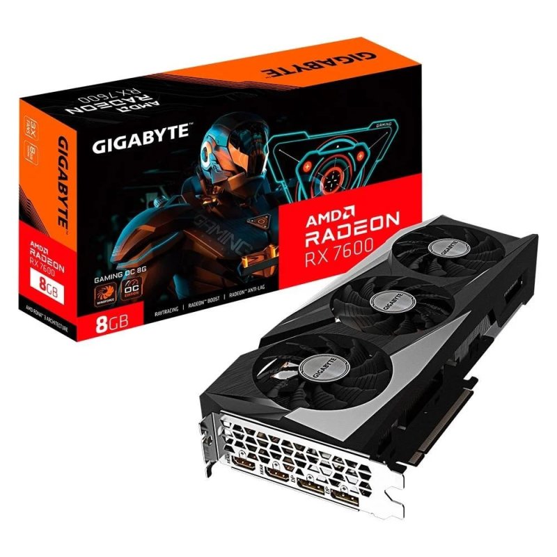 Placa de Video RX 7600 Gaming OC, 8gb, GDDR6 Gigabyte