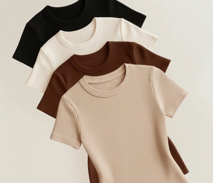 Kit 4 Blusas Feminina Ribana Canelado