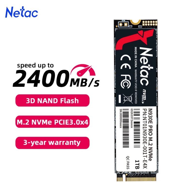 SSD Nvme 512GB Netac 2400MBs