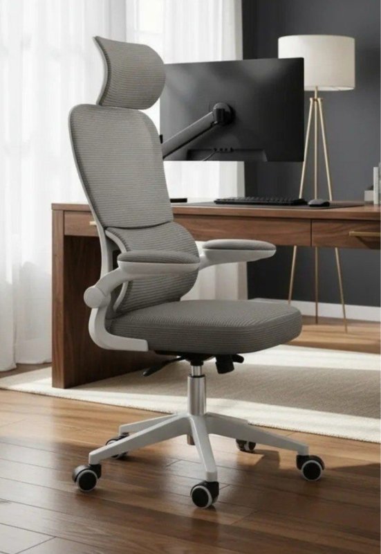 Cadeira Ergonômica Genebra G500 Luvinco Cor Cinza Com Suporte Lombar Estofado Mesh