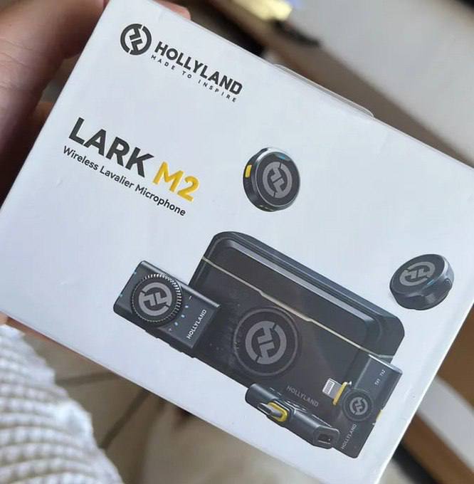 Microfone Hollyland Lark M2 Mini Combo Preto