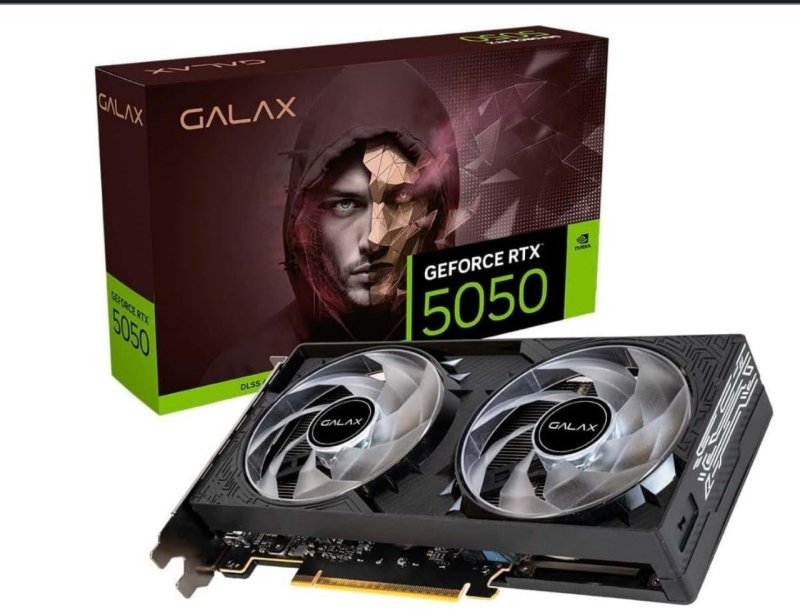 GPU NV RTX5050 8GB BLACK GF 1-CLICK OC TECLAB LITE 128BITS GDDR6 GALAX 55NSL8MHDXRE