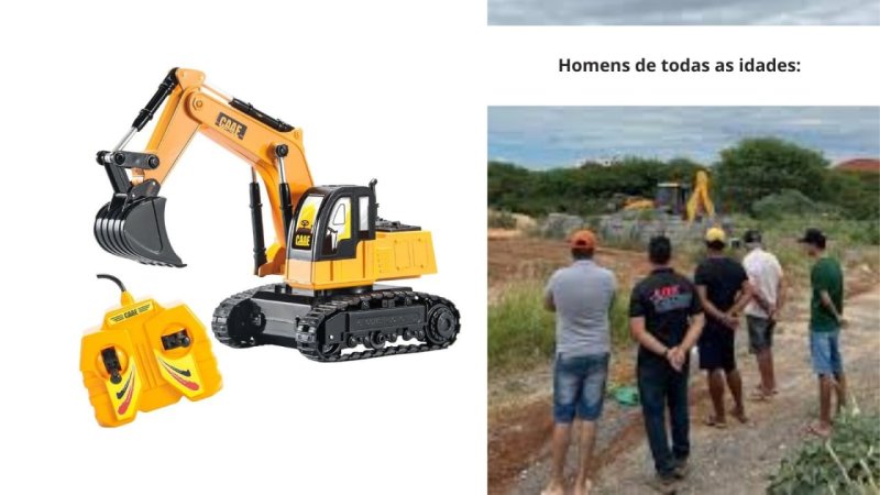 Escavadeira 25,5cm Controle com Fio