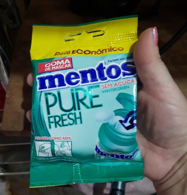 Refil de Gomas de Mascar Mentos Pure Fresh Menta Verde Sem Açúcar 56g
