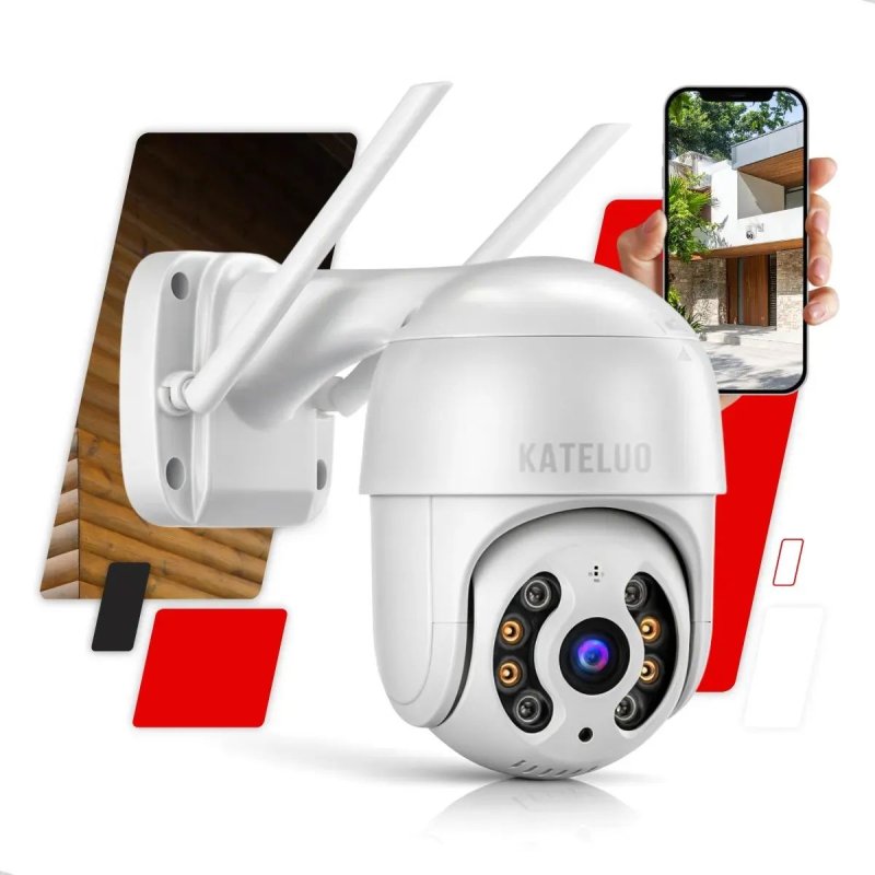 Câmera de Segurança WiFi ICSEE Externa Mini Dome Full HD Infravermelho Prova d'Água