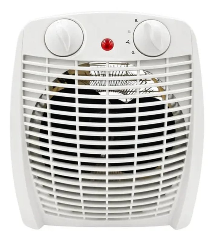 Aquecedor Elétrico 2 Em 1 Kian Branco 1800w Aq100 2 Níveis De Aquecimento Ventilação