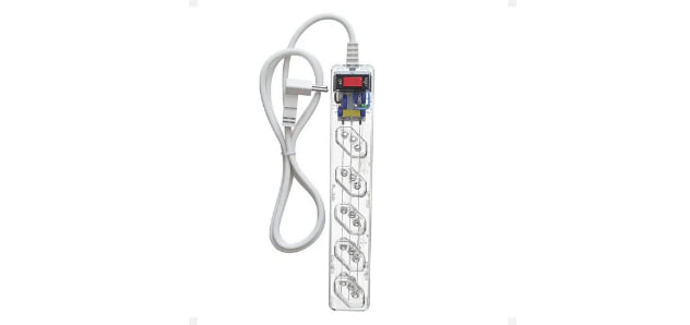 Protetor Elétrico Clamper Iclamper Energia 5 Com Tecnologia Lcf Para 5 Tomadas Transparente