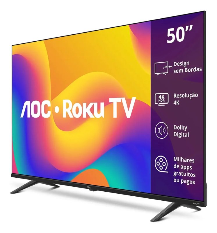 Smart TV AOC 50" 4K DLED Roku TV