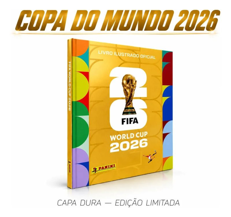 Álbum Capa Dura Ouro - Copa Do Mundo 2026 - Fifa World Cup