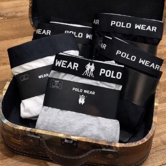 Kit com 4 Cuecas Algodão Polo Wear