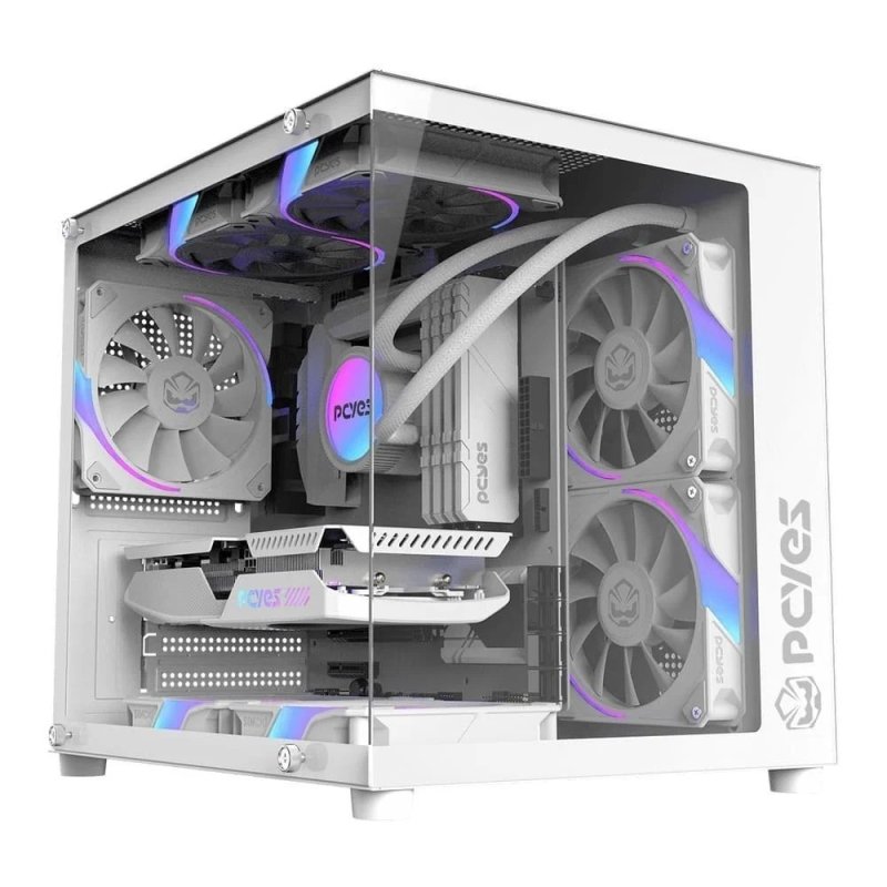Gabinete Gamer Pcyes Forcefield Mini White Ghost - Gffmnwg Branco