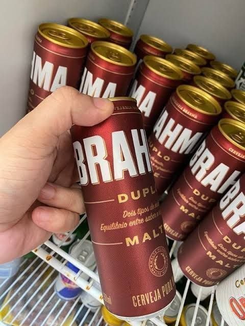 Pack Cerveja Brahma Duplo Malte Lata Sleek - com 12 unidades 350ml