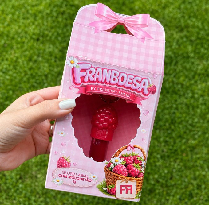 Gloss Framboesa Fran By Franciny Ehlke + Frete Grátis