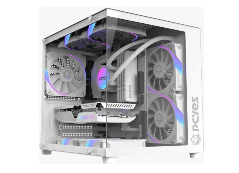 Gabinete Gamer PCYES Forcefield Mini White Ghost