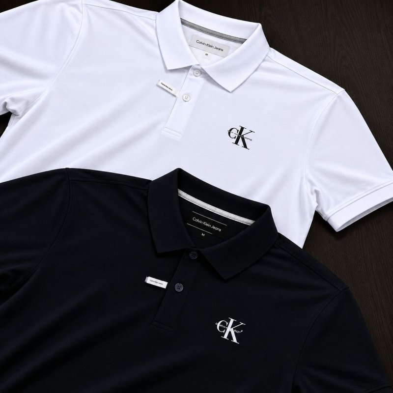 Polo Calvin Klein Jeans Piquet Regular em promoção