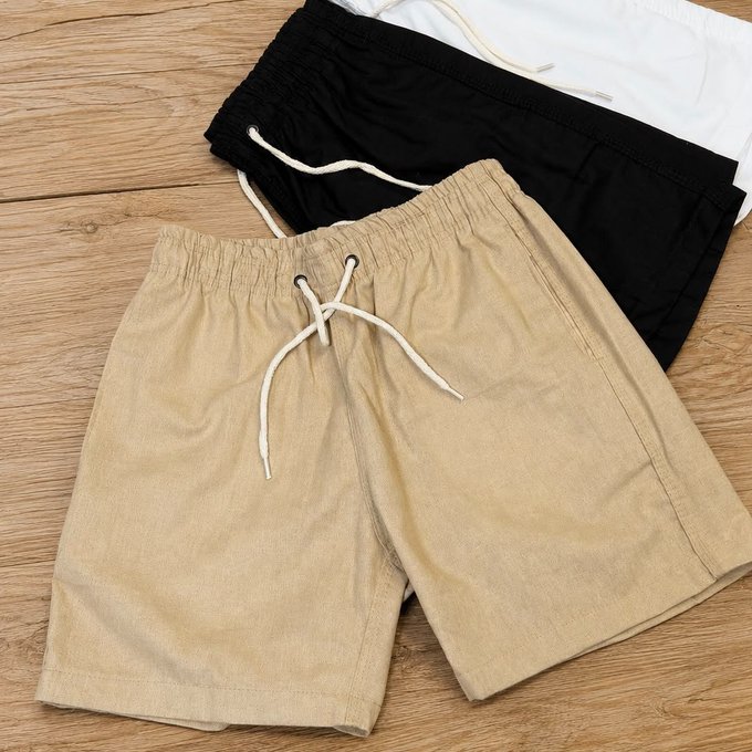 Kit com 3 Shorts Bermuda em Linho + Frete Grátis