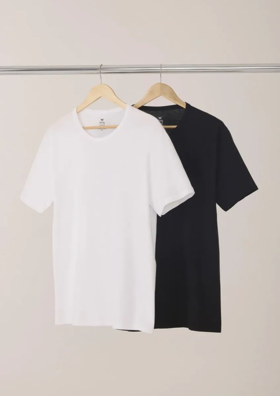 Kit com 2 Camisetas Masculinas Básicas Slim Hering