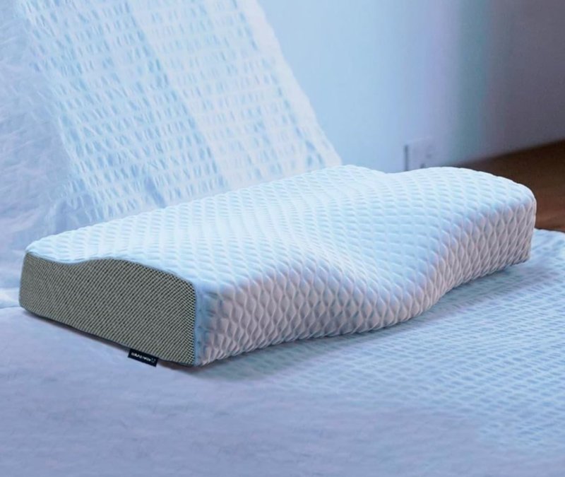 Travesseiro Cervical Nasa - Coluna Relax - Carvão Ativado Cor Branco E Cinza